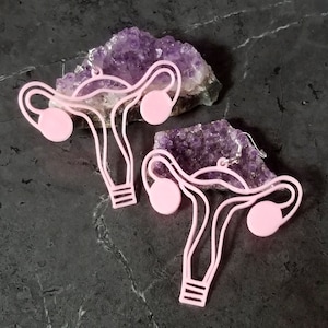 Uterus support women Body Positive Anatomy oversized statement Earrings 3D printed Lightweight Free Shipping MTcoffinz