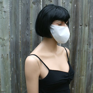 White Shiny PVC Face Mask - MTCoffinz Free Shipping USA -Same Day Shipping