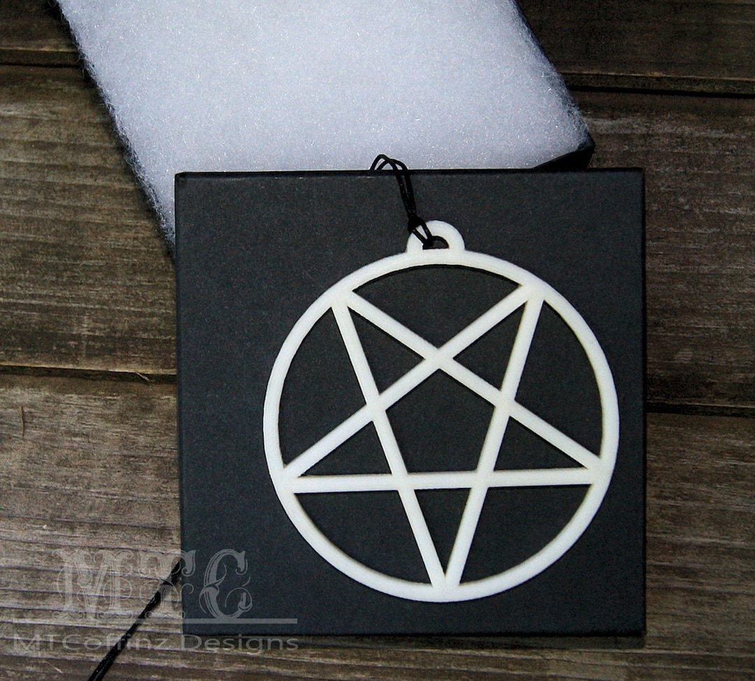 Collier Pendentif Pentagramme Inversé 2ème Degré En Argent Sterling 925 - Sorcière Wicca