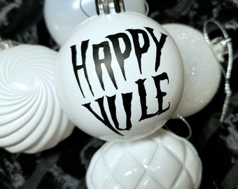 Happy Yule Pagan Decals 10 pack for Christmas ornaments DIY craft Gothmas Hexmas Tree Decoration Yule Gift Holiday Decor Xmas MTcoffinz