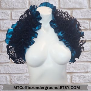Blue Tulle Shawl Bolero