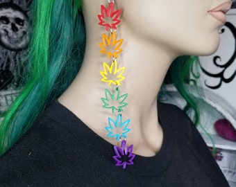 Pot Leaf Weed 420 Cannabis Rainbow pride LGBTQ unisex Lightweight Retro Shipping MTcoffinz