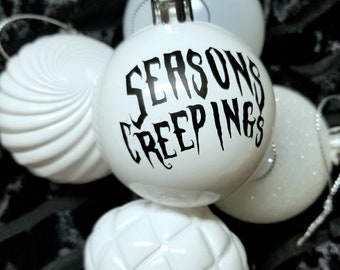 Seasons Creepings Decals 10 pack for Christmas ornaments DIY craft Gothmas Hexmas Tree Decoration Yule Gift Holiday Decor Xmas MTcoffinz