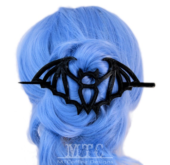 Designer Print Large Hair Accessory Never Used Lacy Bat Bun Holder Hair Cage 3D Printed Long Hair Accessory  main image 2