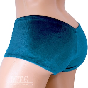 Velvet booty shorts boho rave velvet hot pants festival outfit rave clothing MTCoffinz  19 color options Boy Shorts