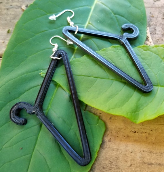 Coat Hanger support reproductive rights Body Positive Anatomy oversized statement Earrings 3D printed Lightweight Free Shipping MTcoffinz