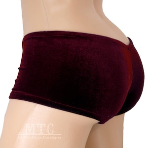 Velvet booty shorts boho rave velvet hot pants festival outfit rave clothing MTCoffinz  19 color options Boy Shorts