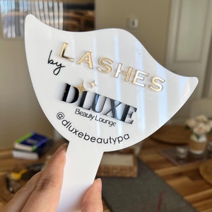 Lash Tech Mirror Photo Prop Custom Acrylic Brow Tech Mirror Prop Beauty Salon Decor Personalized Business Logo Mirror Business Essentials
