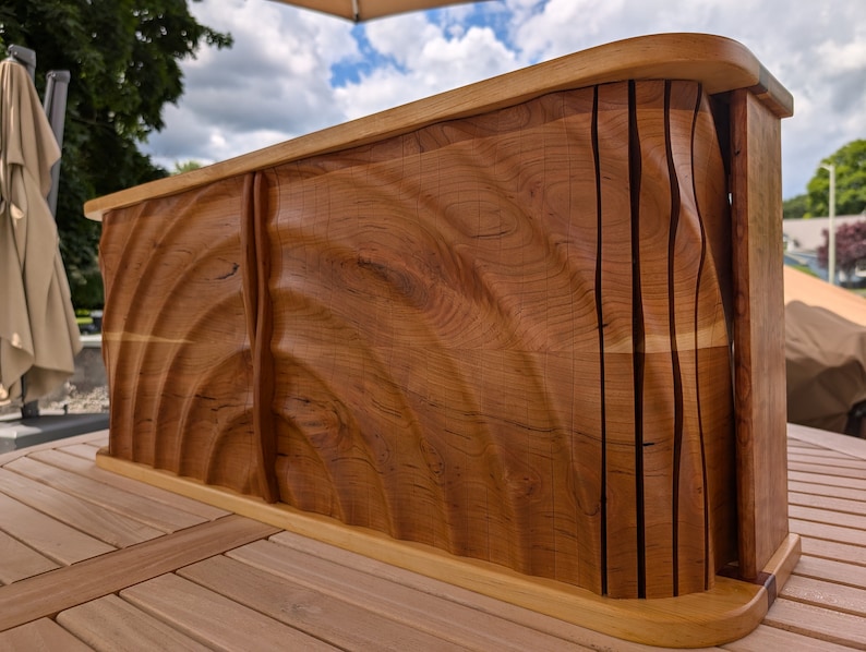 Solid Cherry Tambour Door Liquor Etsy