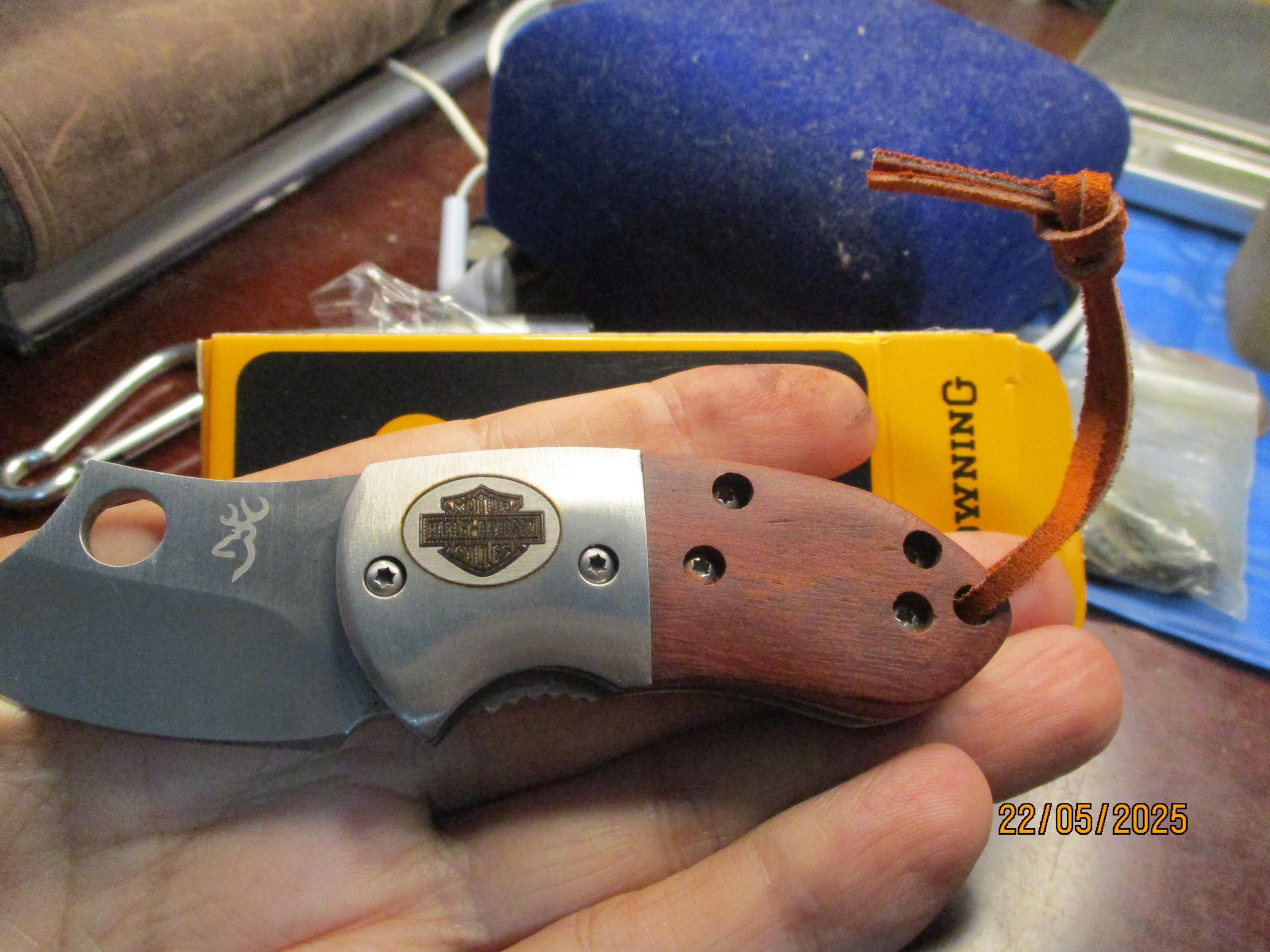 Harley Davidson engraved pocket small knife