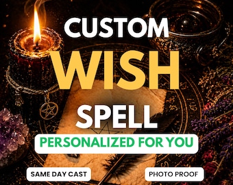 Benutzerdefinierter Wunschzauber | Manifestieren Sie jeden Wunsch schnell Liebe Geld Erfolg | Personalisierte Ritual Selber Tag Casting Photo Proof