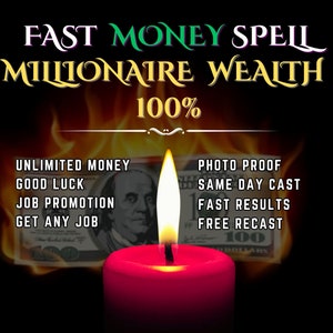 Fast Money Spell | MILLIONAIRE MONEY | Wealth Manifestation | 100% GUARANTEED Cash, Good Luck Fortune Abundance Financial Prosperity