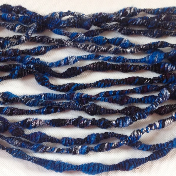 Moonbeam handspun Supercoil bulky art yarn 15 yards