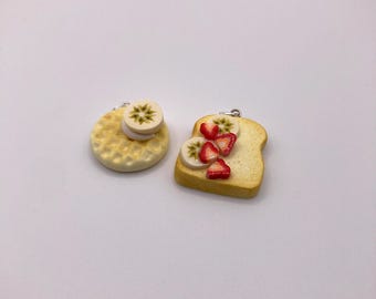 Polymer Clay Breakfast Charms Set of 2