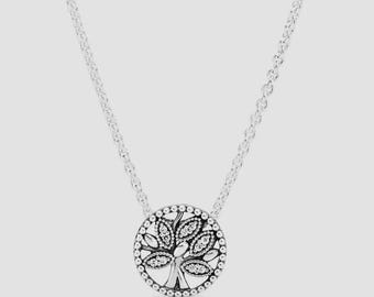 Sterling Silver Family Tree Hearts Pendant Necklace • S925 Hand-Finished • Gift-Ready Jewelry