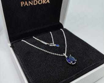 Sterling Silver Sparkling Halo Pendant Necklace • S925 Statement Jewelry • Hand-Finished Gift Box Included
