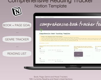 Notion Reading Tracker Template, Book Statistics (Digital Download)