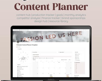 The Ultimate Notion Content Planner Template | Social Media Planner | Monthly Analytics | Competitor Analysis