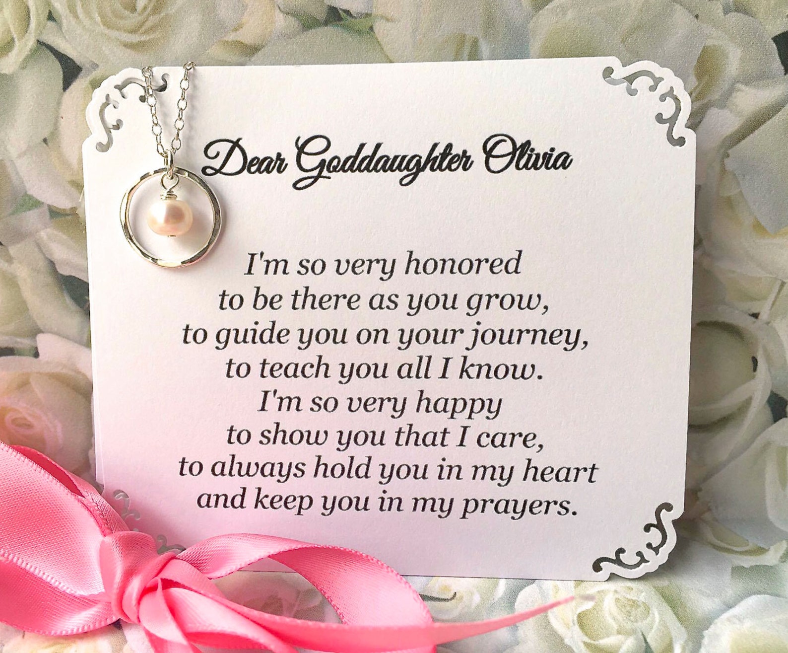 GODDAUGHTER Gift With POEM CARD Goddaughter Jewelry Gift for Etsy