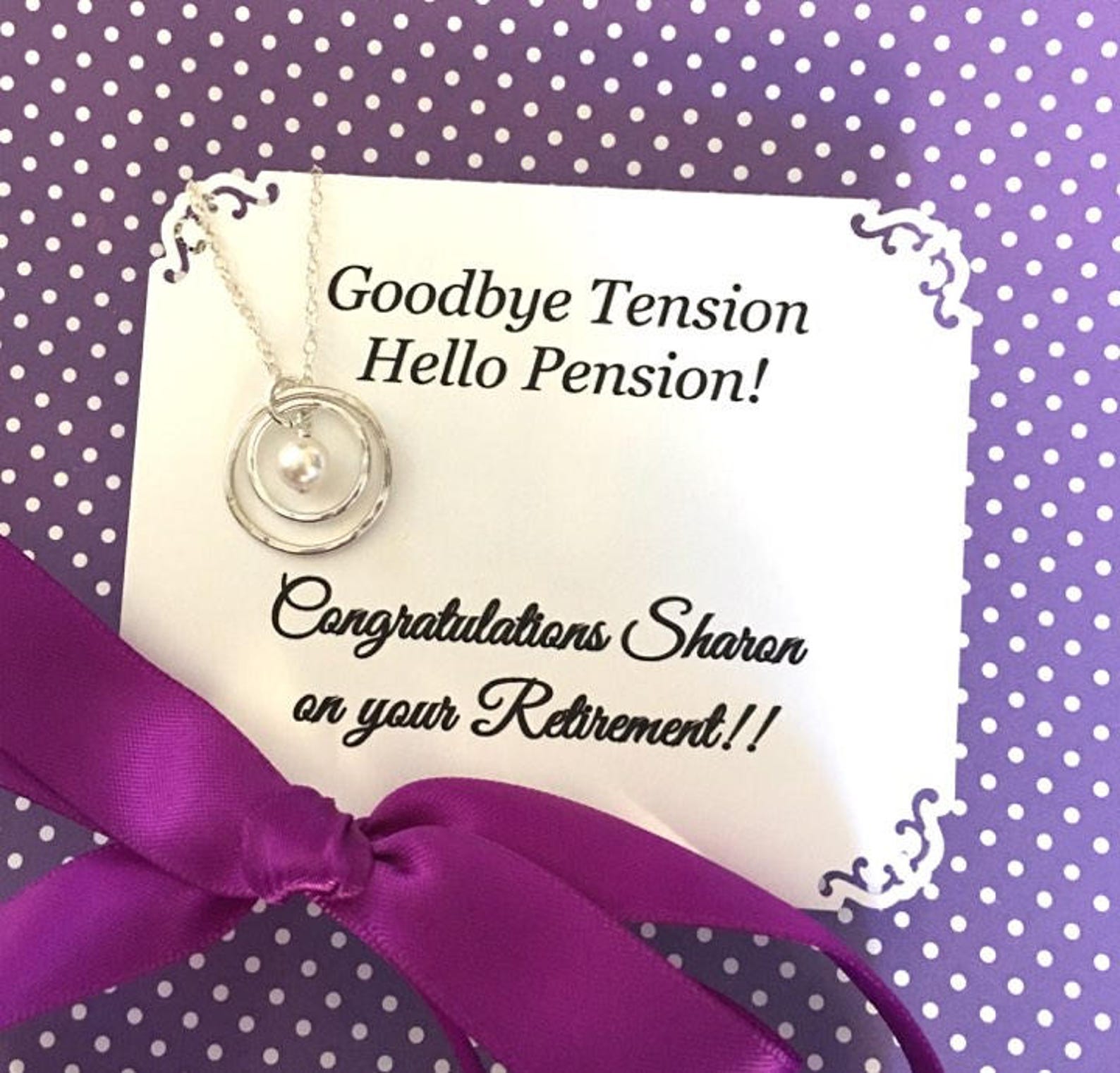 RETIREMENT Gift for Women Sterling Silver Retirement Gift for Etsy