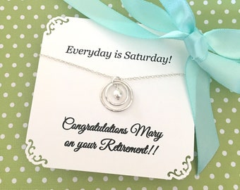 RETIREMENT Gifts for Coworkers STERLING SILVER Retirement Gift for Her // Gift Wrapping and Ready to Ship!