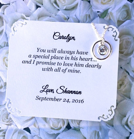 Mother Of The Groom Gift W Poem Mother In Law Necklace Etsy