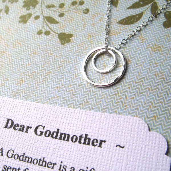 GODMOTHER Gift STERLING SILVER Fairy Godmother Gift Choose from Two Different Poems Will You Be My Godmother Necklace Godmother Jewelry