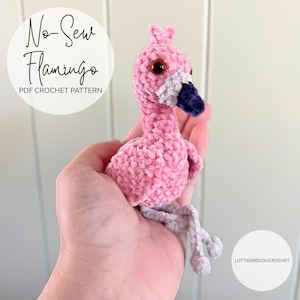 Crochet Pattern No-sew Flamingo