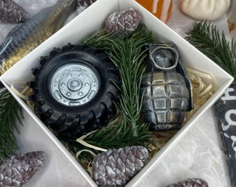 Father’s Birthday Gift – Handmade Men’s Soap Set with a Custom Card – Packed in a Stylish Box – Fun and Practical Present for Him