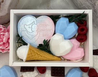Handmade Glycerin Soap Gift Set: Mother&#39;s Day Ice Cream Bar Soaps