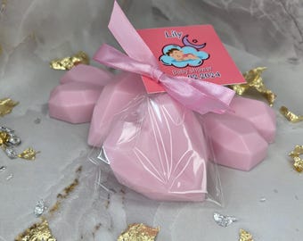 Pink Heart Mini Soap Favors: Fruity Scent, Wedding & Shower Gifts