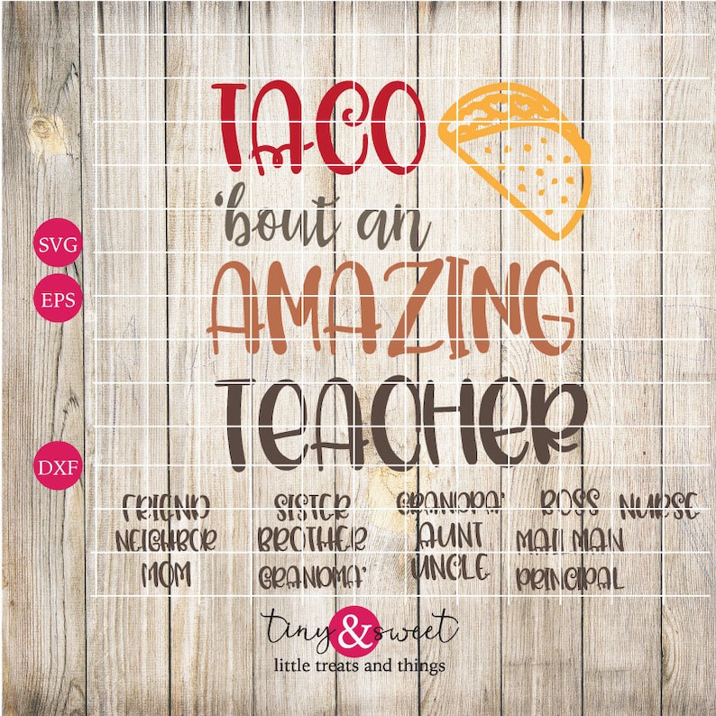 Download Taco 'bout an amazing teacher SVG cut file pot holder | Etsy