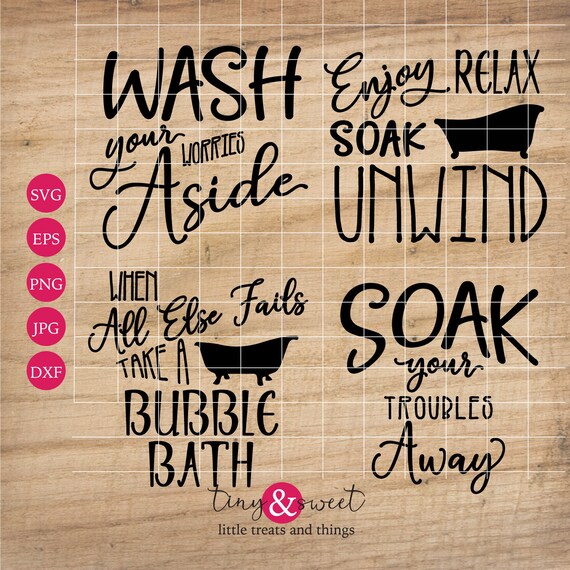 Download Bathroom Signs Reverse Canvas Cut File Svg Soak Tub Wash Etsy
