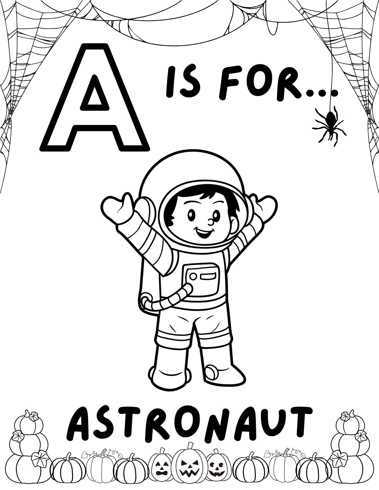 Preschool I SPY Halloween Alphabet Coloring Pages Fall Autumn Long ...