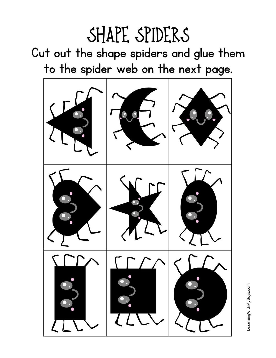Fall Fun Spider Halloween Preschool /toddler Math & Literacy Activity ...