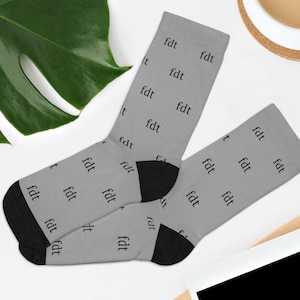 Subtle "FDT" Recycled Poly Socks Unisex Multiple Colors - anti-Trump anti-MAGA Fuck Donald Trump Funny Liberal Democrat Political Joke Gift