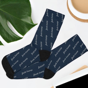 Subtle "Fuck Trump" Discrete Recycled Poly Socks - Unisex, Multiple Colors - anti-Trump anti-MAGA Funny Liberal Democrat Political Gift Joke