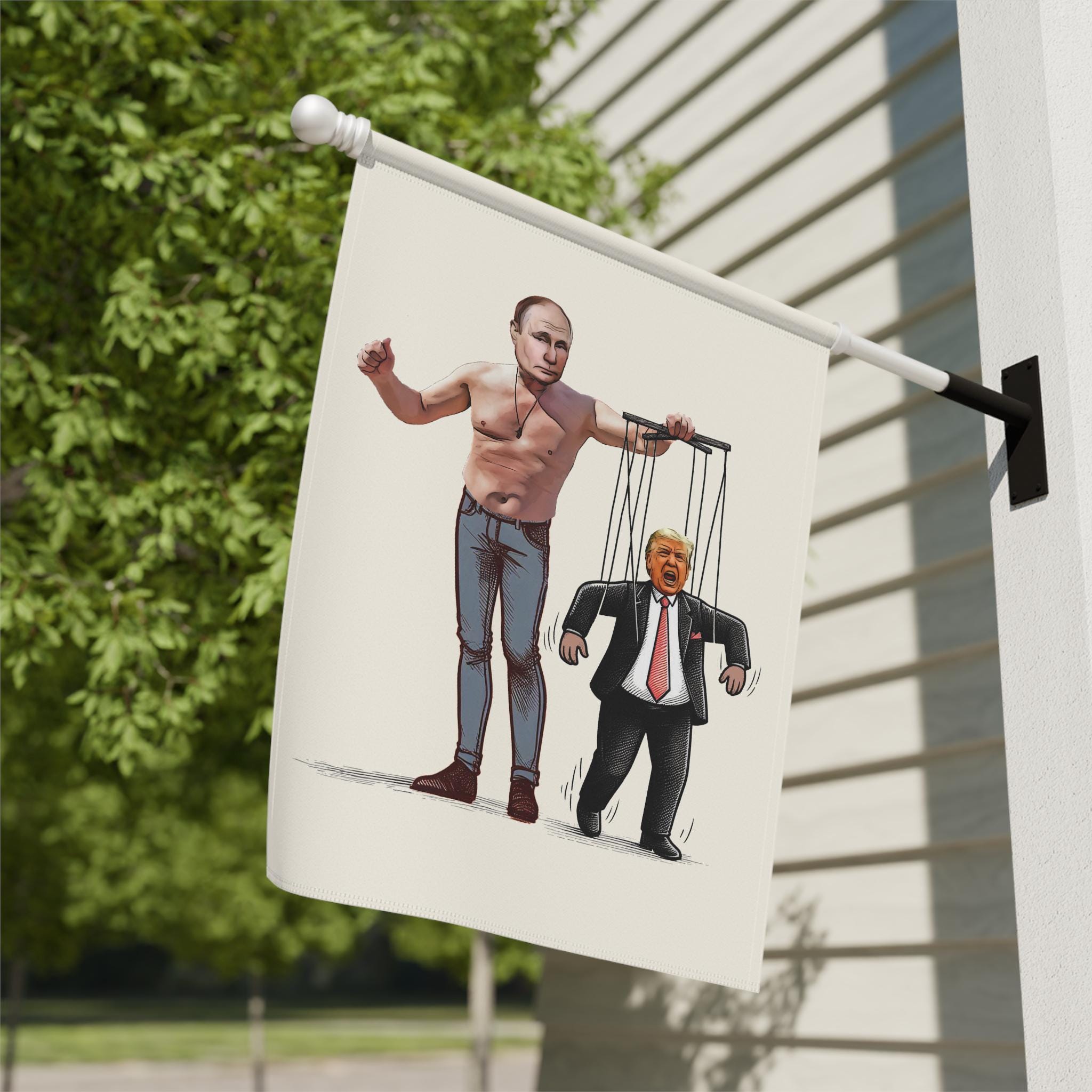 Trump: Puppet of Vladimir Putin Garden Banner House Flag - Anti-trump ...