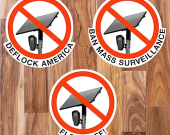 Anti-Flock Surveillance License Plate Camera Sticker Pack