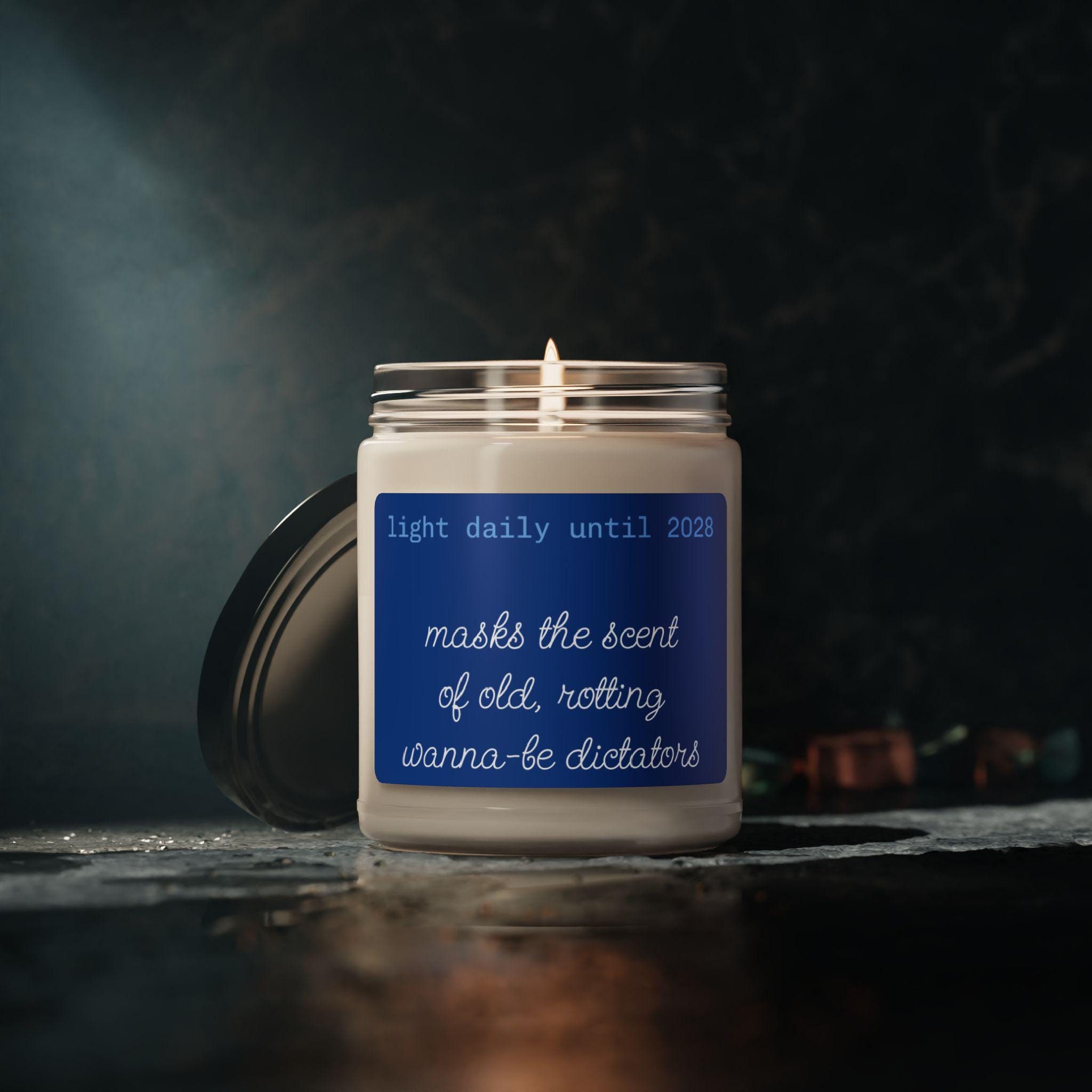 Anti-trump Democrat Scented Candle - Light Daily Until 2028, Masks Scent of  Old, Rotting Wanna-be Dictators - Anti-gop Soy Candle, 9oz