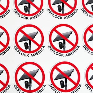 Anti-Flock Surveillance AI Facial Recognition Camera Sticker Sheet