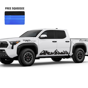 Set (2x) 2024 + Tacoma Decal TRD Sport Toyota Tacoma Sticker Turbo Tacoma TRD Sport Decal Toyota Side Badge Mountain New Tacoma Decal