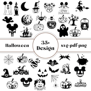 Mickey Halloween SVG, Mickey and Minnie Halloween SVG, Mouse Halloween svg, Cartoon Halloween svg, Kids Halloween svg, SVG Mickey Halloween