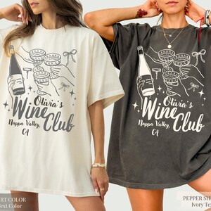 Personalized Bachelorette Wine Club Shirt: Vineyard Bridal Party Tee
