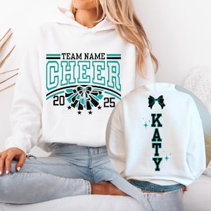Custom Cheer Team Name Shirt, Personalized Cheerleader Gift, Personalized Cheerleader with name and colors, Mascot cheer, Cheer Coach gift,