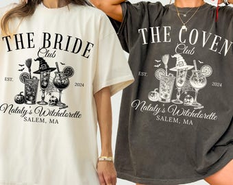Maglietta per addio al nubilato da strega: Maglietta Spooky Bride & Coven Club