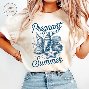 Koszulka letnia dla ciężarnej dziewczyny, koszulka z ogłoszeniem ciąży, koszulka na baby shower, koszulka dla dziewczynki, koszulka z okazji ujawnienia dziecka, koszulka dla nowej mamy