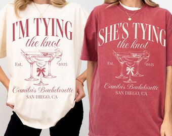 Custom Bachelorette Party Comfort Colors Shirt: Coquette Bow, Bridal Squad Tee