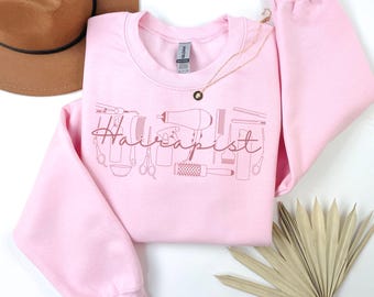 Minimalist Hairapist Sweatshirt - Hairdresser Hoodie - Hair Therapist - Hairstylist Gift - Cosmetology Sweatshirt - Hairdresser Tshirt
