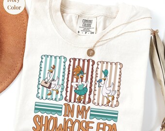 In my showgoose era | glitter effect Shirt Sweatshirt Hoodie, Goose Mom Life Graphic Tee, Cute Star Print Top, Mother’s Day Gift For Women